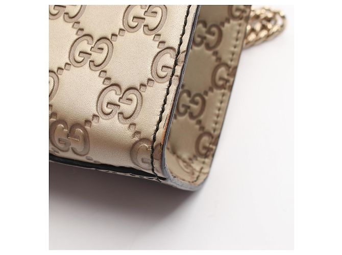 Borsa a Spalla Gucci Emily Horsebit Guccissima D'oro - vista 7