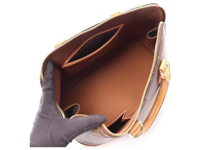 Borsa Louis Vuitton Alma PM Marrone - vista 3