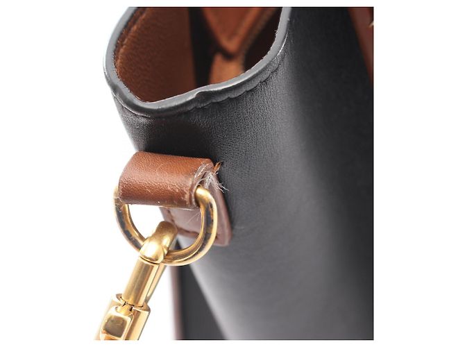 Céline Borsa 2-Way Celine Luggage Nano Shopper Marrone Nero Crudo - vista 10