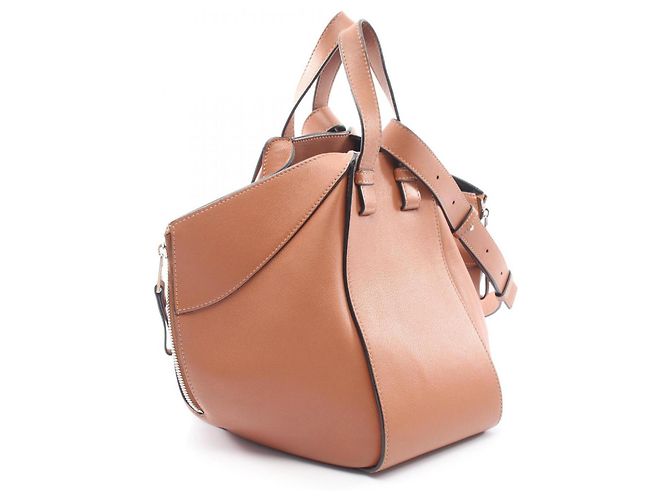 Borsa a mano in pelle Loewe Hammock Small 2-Way Marrone - vista 2