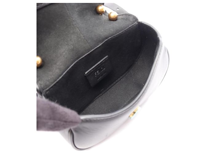 Borsa a Spalla/Borsa a Mano Fendi Camon Nano Nero - vista 3