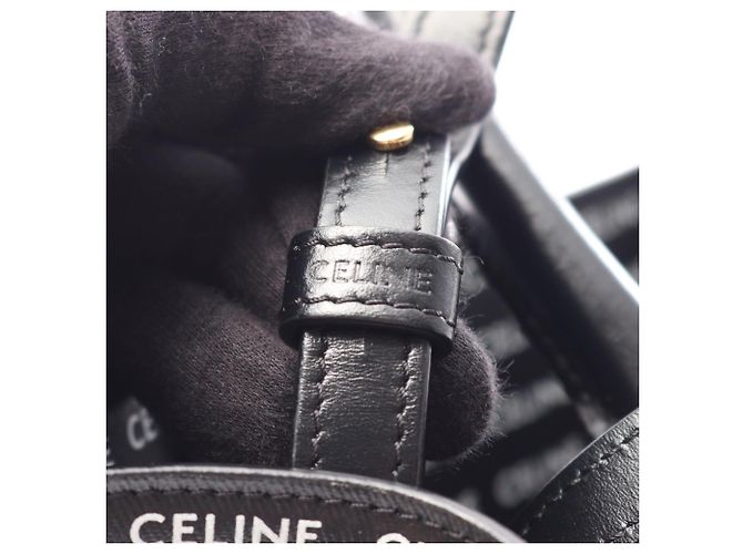 Céline Borsa Tote Celine Small Vertical Cabas Triomphe Nero Bianco - vista 4