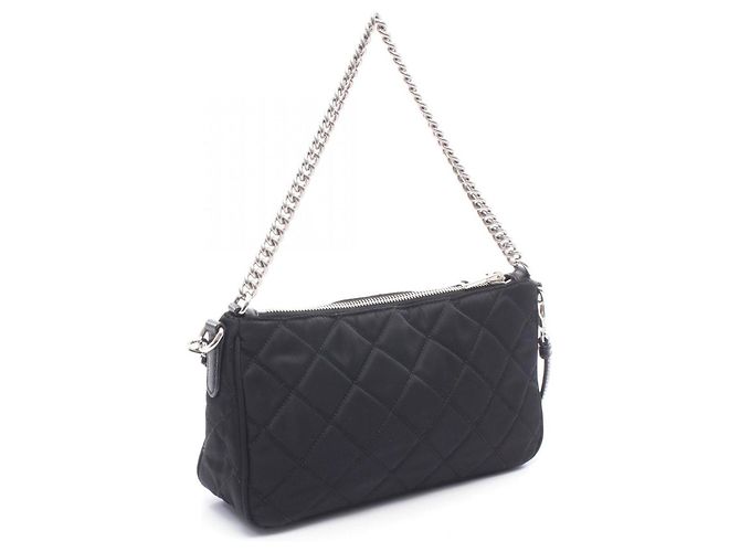 Borsa a tracolla 2-Way trapuntata nera Prada Nero - vista 2
