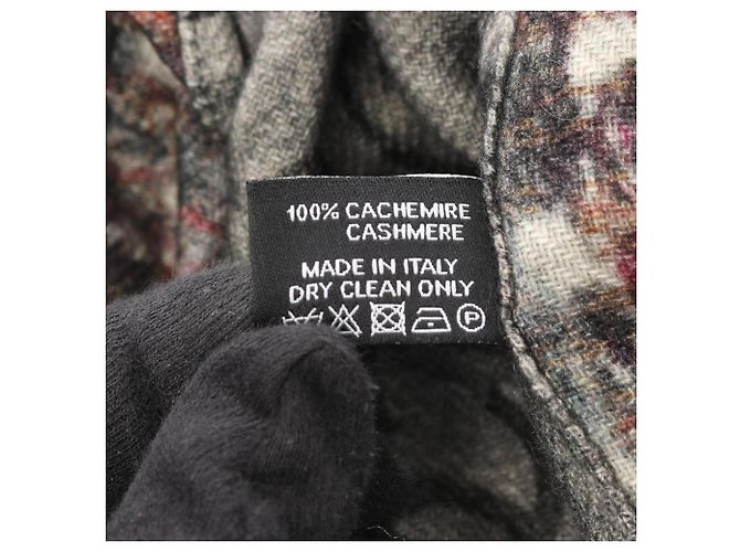 Stola in cashmere Chanel Coco Mark Marrone Nero - vista 4