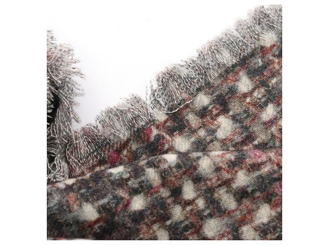 Stola in cashmere Chanel Coco Mark Marrone Nero - vista 5