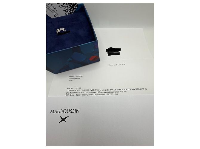 Anello Mauboussin Star For Ever in Oro Grigio e Diamanti Silver hardware - vista 8