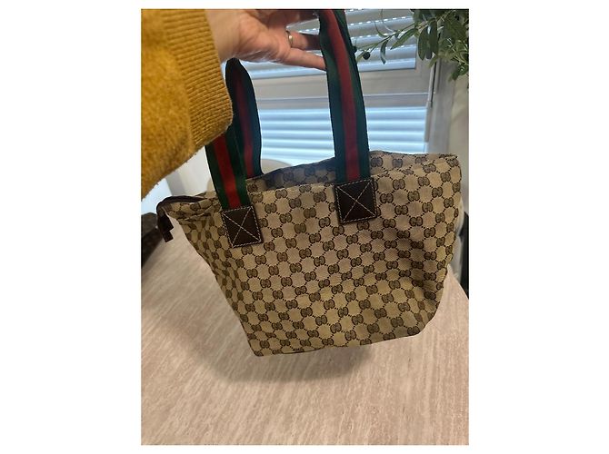 Borsa Tote Gucci GG Supreme in tela - vista 3