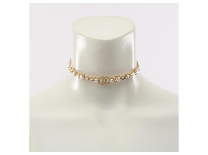 Choker Chanel Coco Mark Star Bianco D'oro - vista 5