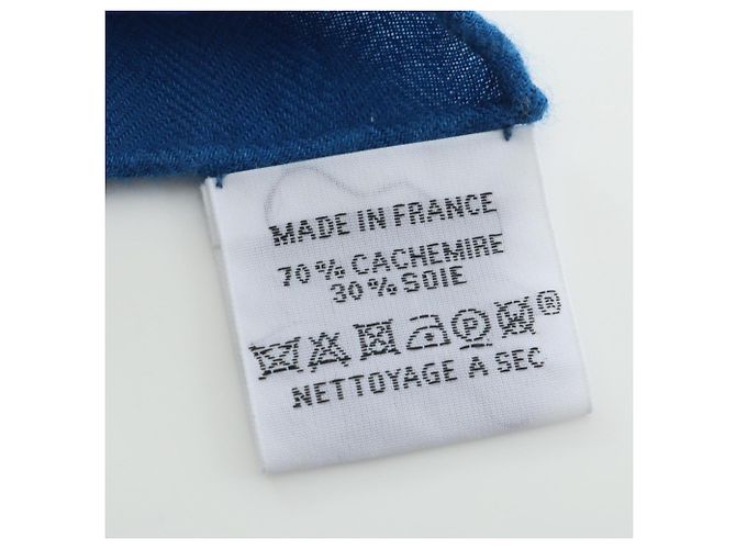 Hermès Sciarpa Hermes Carre Geant 140 LA PROMENADE DU MATIN Blu - vista 4