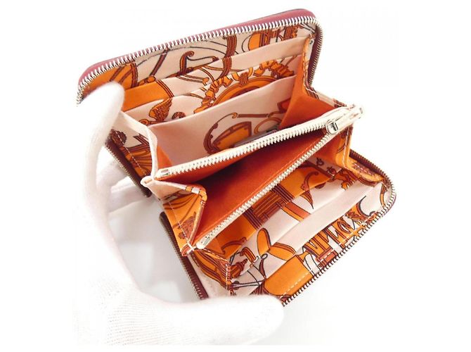 Silk In Cartera compacta de seda Hermès EX-LIBRIS Rosa - vista 3