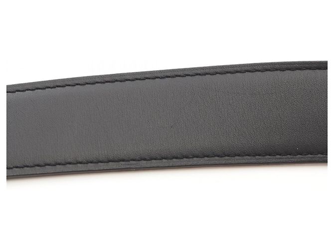 Hermès Hermes Constance Reversible H-Gürtel Schwarz Blau - Ansicht 7