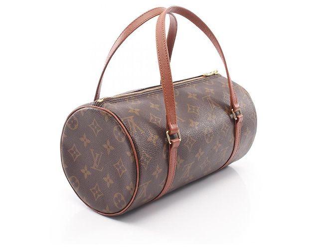 Borsa Louis Vuitton Papillon 26 Monogram Marrone - vista 2