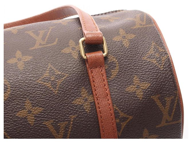 Borsa Louis Vuitton Papillon 26 Monogram Marrone - vista 7