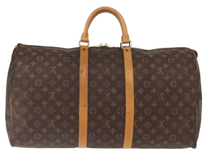 Borsa Keepall Louis Vuitton Monogram Canvas 55 Marrone - vista 2