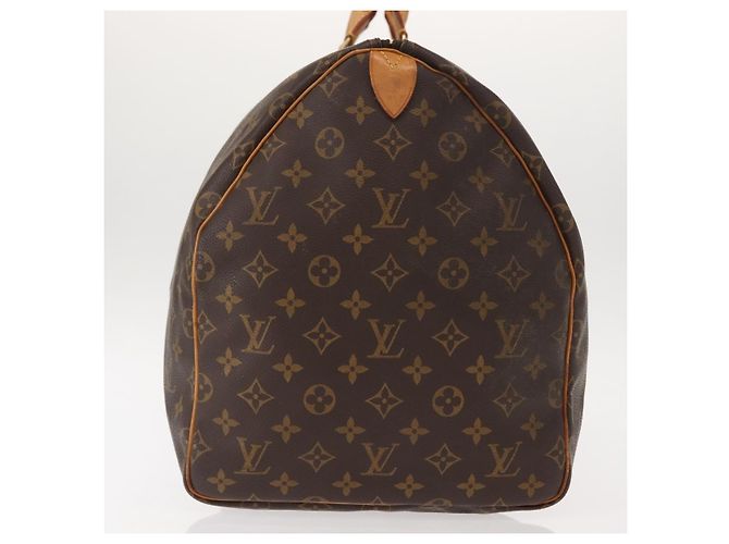Borsa Keepall Louis Vuitton Monogram Canvas 55 Marrone - vista 3