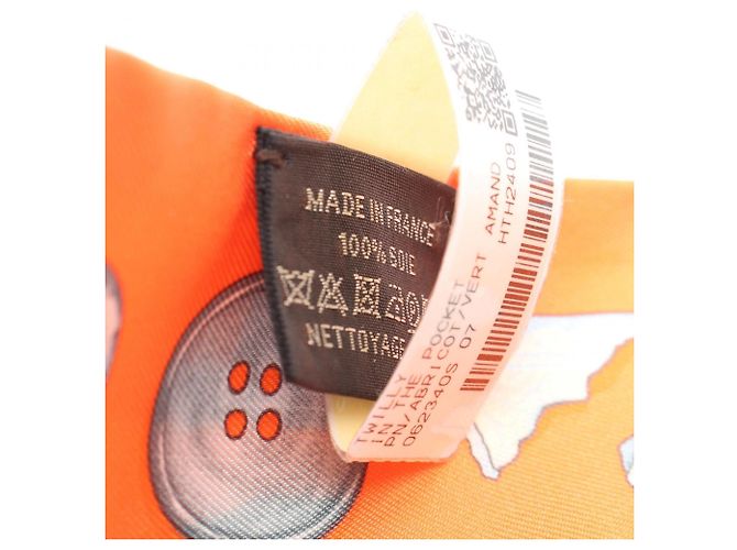 Hermès Foulard Twilly Hermes IN THE POCKET Nastro Sciarpa Multicolore Arancione - vista 5