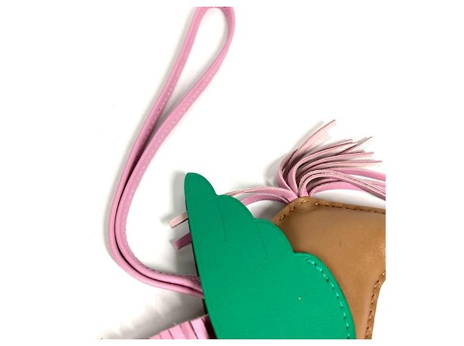 Hermès Portachiavi Hermes Cavallo Cheval Rodeo Pegasus MM Charm per borsa Rosa Beige Verde - vista 5
