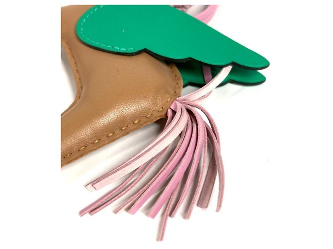 Hermès Portachiavi Hermes Cavallo Cheval Rodeo Pegasus MM Charm per borsa Rosa Beige Verde - vista 6
