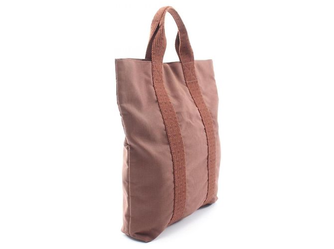 Hermès Borsa Tote Hermes Herline Marrone - vista 2