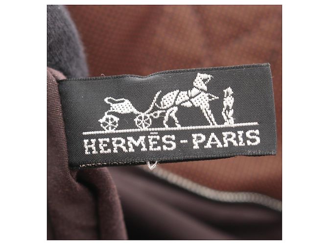 Hermès Borsa Tote Hermes Herline Marrone - vista 4