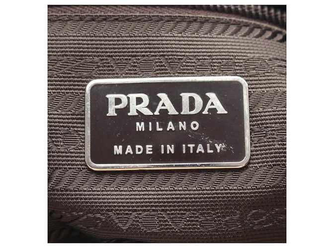Borsa a tracolla Prada in pelle beige con chiusura a strappo - vista 4