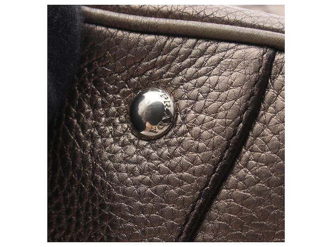 Tote Prada VIT.DAINO Tragetasche aus braunem Leder - Ansicht 9