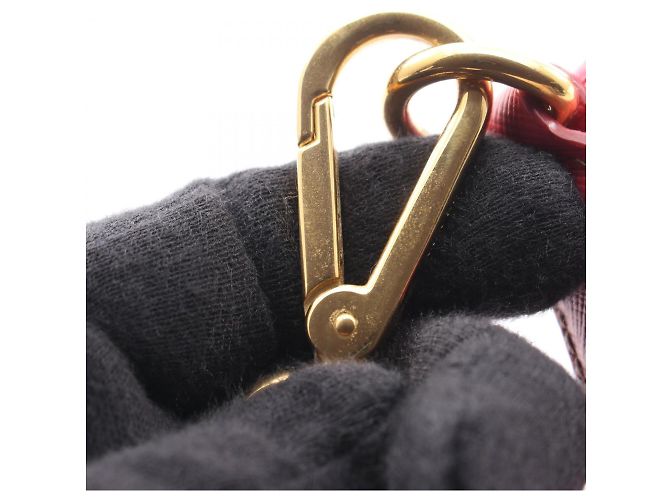 Borsa a mano in nylon rosa e pelle Saffiano Prada - vista 10