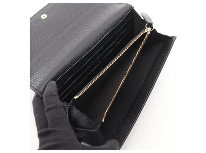 Cartera larga continental Gucci GG Emblem Negro - vista 3