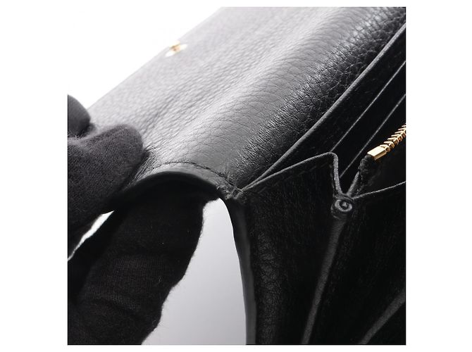 Cartera larga continental Gucci GG Emblem Negro - vista 7