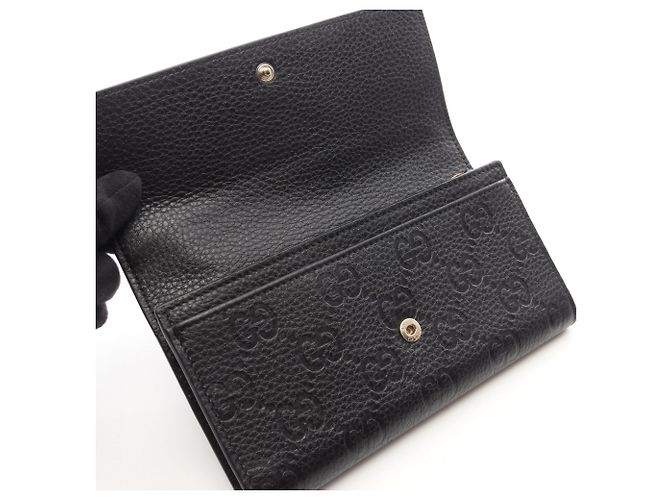 Cartera larga continental Gucci GG Emblem Negro - vista 8