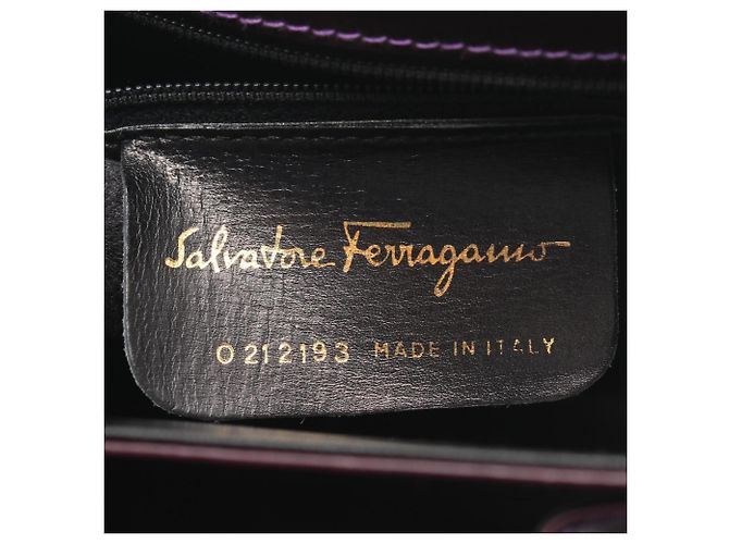 Borsa a 2 vie Gancini Salvatore Ferragamo Porpora - vista 4