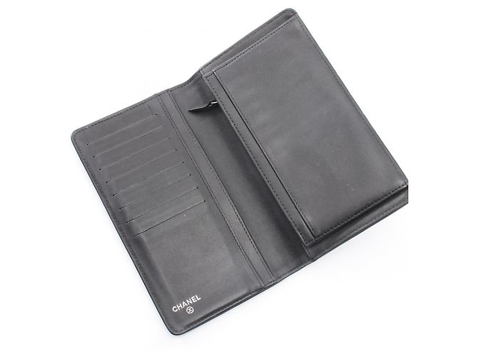 Cartera larga bi-fold Chanel Coco Mark Negro - vista 3