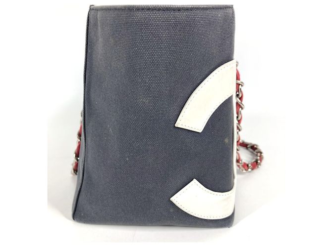 Borsa Tote CHANEL No. 5 Logo Rosso Blu navy - vista 11