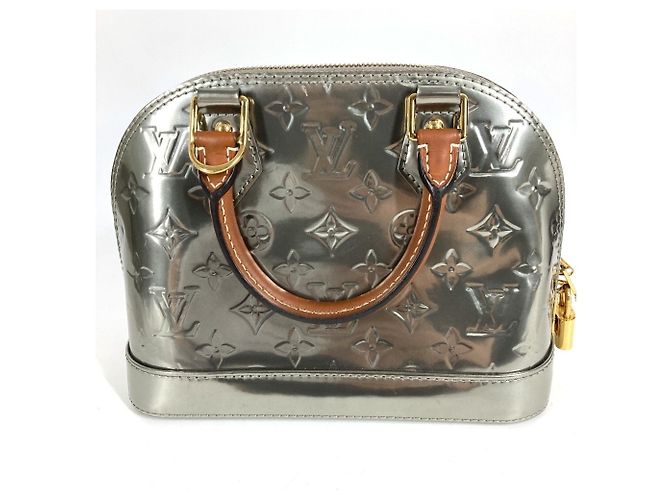 Louis Vuitton Monogram Vernis Alma BB Handtasche Silber - Ansicht 2