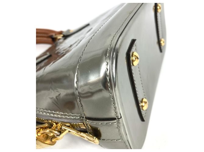 Louis Vuitton Monogram Vernis Alma BB Handtasche Silber - Ansicht 7
