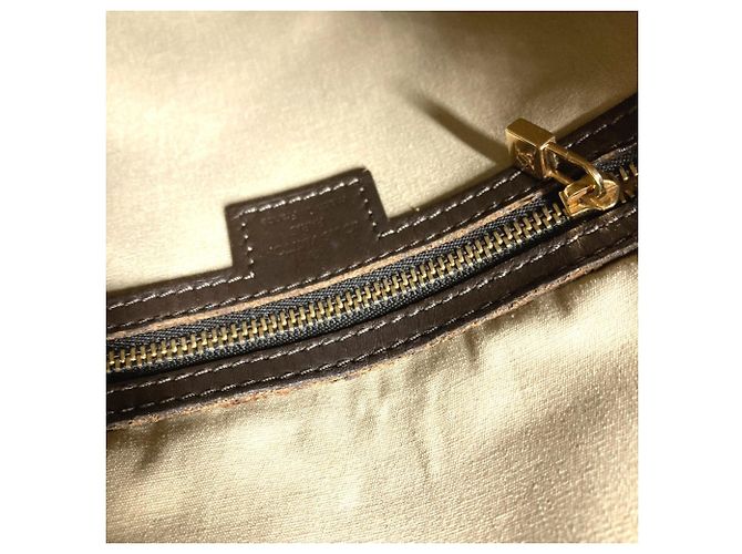 Borsa Louis Vuitton Monogram Mini Françoise Marrone Cachi - vista 4