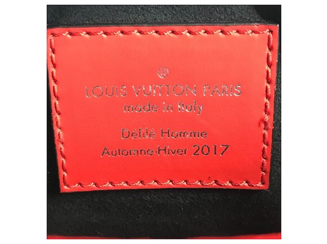 Borsa Danube PM in pelle Epi Louis Vuitton Bianco Rosso - vista 13