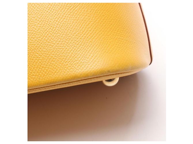 Hermès Borsa Hermes Bolide 35 in pelle Yellow Courchevel Giallo - vista 12