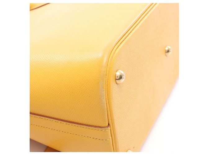 Hermès Borsa Hermes Bolide 35 in pelle Yellow Courchevel Giallo - vista 13