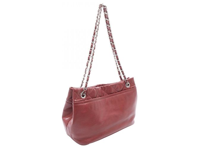 Borsa Tote Chanel Matelassé Coco Marmark Chain Bordò - vista 2
