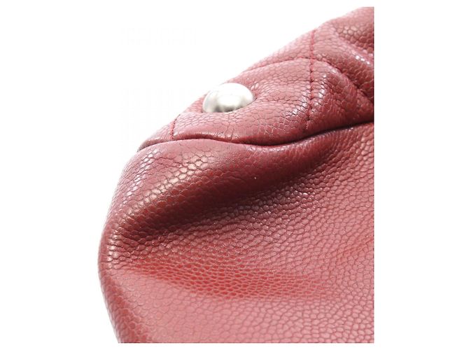 Borsa Tote Chanel Matelassé Coco Marmark Chain Bordò - vista 9