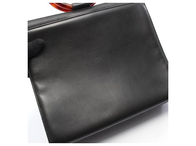 Borsa Chanel Loop Handle in pelle nera Nero - vista 10