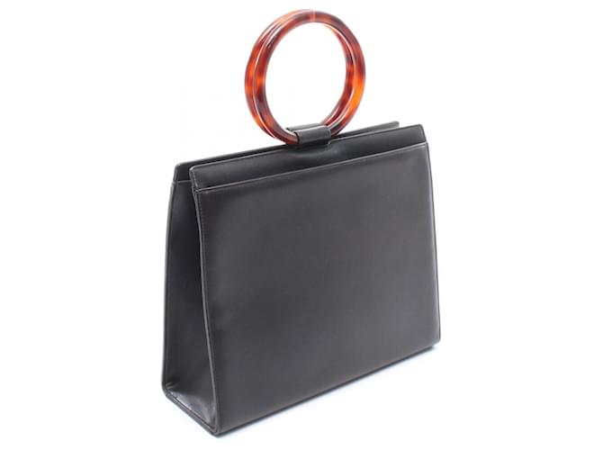 Borsa Chanel Loop Handle in pelle nera Nero - vista 2