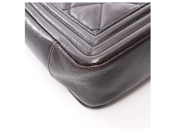 Borsa a Spalla Chanel Boy Large Matelassé Gradient Marrone Nero - vista 10