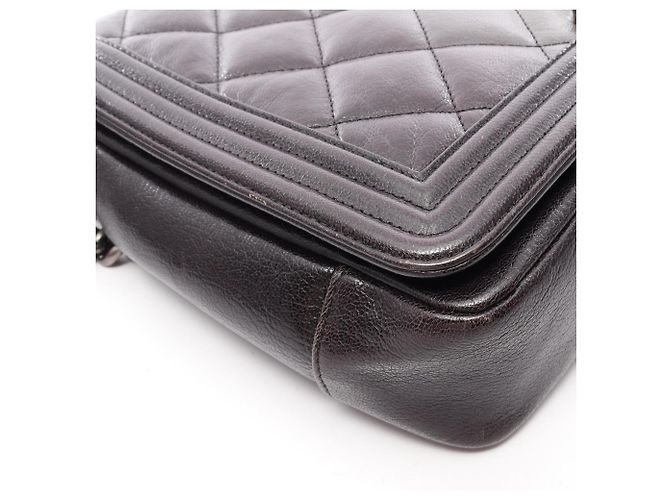 Borsa a Spalla Chanel Boy Large Matelassé Gradient Marrone Nero - vista 6