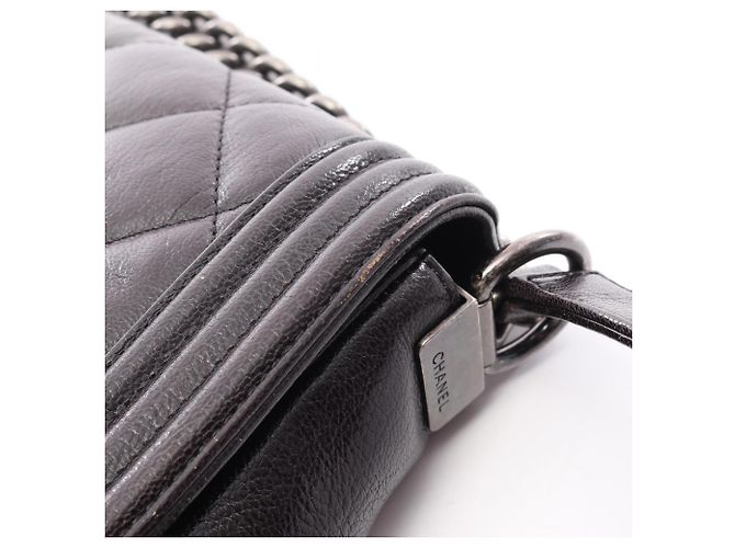 Borsa a Spalla Chanel Boy Large Matelassé Gradient Marrone Nero - vista 8