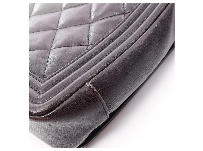 Borsa a Spalla Chanel Boy Large Matelassé Gradient Marrone Nero - vista 9