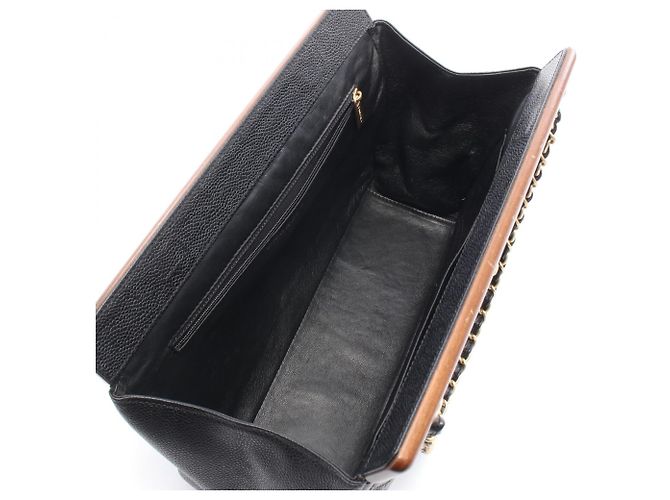 Borsa Tote Chanel Matelassé Marrone Nero - vista 3