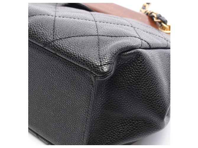 Borsa Tote Chanel Matelassé Marrone Nero - vista 8