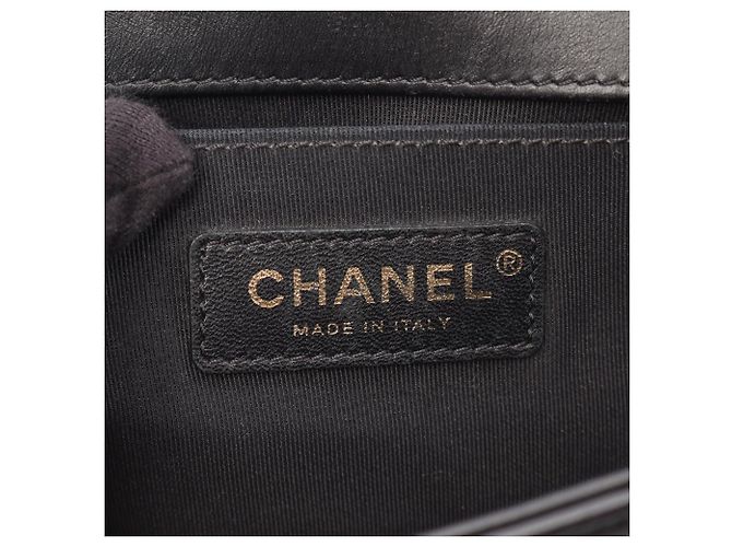 Bolso de hombro Chanel Boy Small Chevron V-Stitch Negro - vista 4